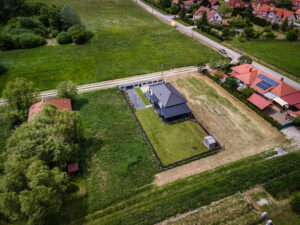 A vendégház felülről